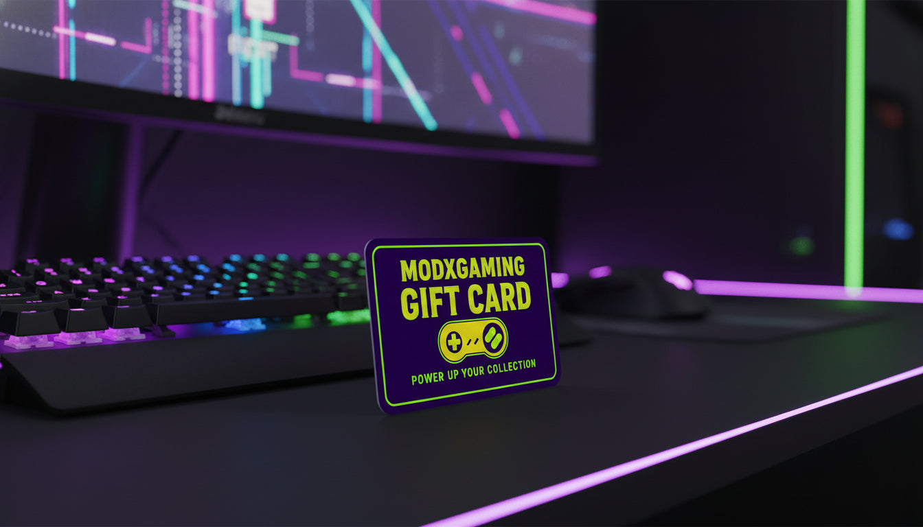 “ModXGaming digital gift card for gaming products and online purchases.”
“ModXGaming gift card image for redeeming store credit.”
“ModXGaming e-gift card graphic for gaming accessories and digital items.” “ModXGaming digital gift card image.”
“ModXGaming gift card graphic for online purchases.”
“ModXGaming website gift card design.”