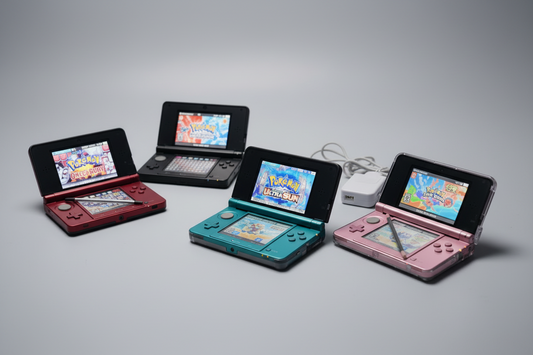 Nintendo 3DS color options - all modded 3DS variants with CFW, 64-256GB storage, pre-installed games and emulators