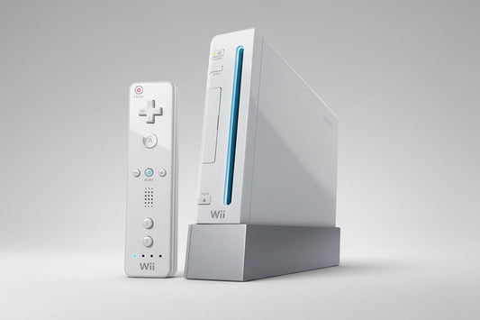 White Nintendo Wii console modded with homebrew - includes Wiimote controller sensor bar and cables UK