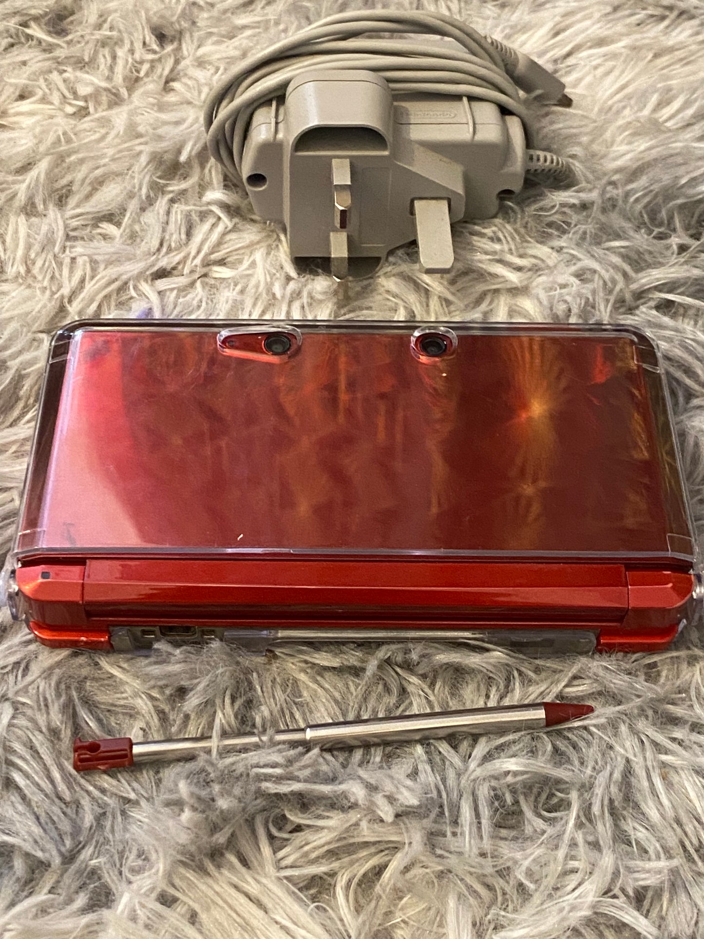 Flame Red Nintendo 3DS - Modded, 128GB SD