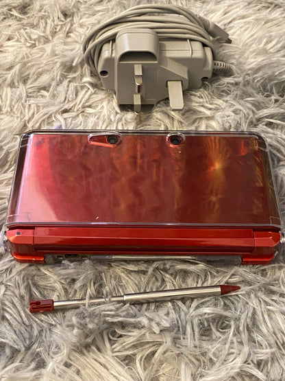 Flame Red Nintendo 3DS - Modded, 128GB SD