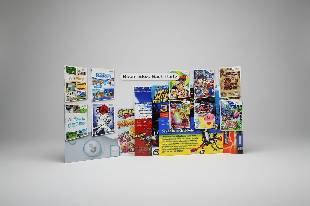 Detailed Wii game library interface on modded console with custom firmware USB loader GX
