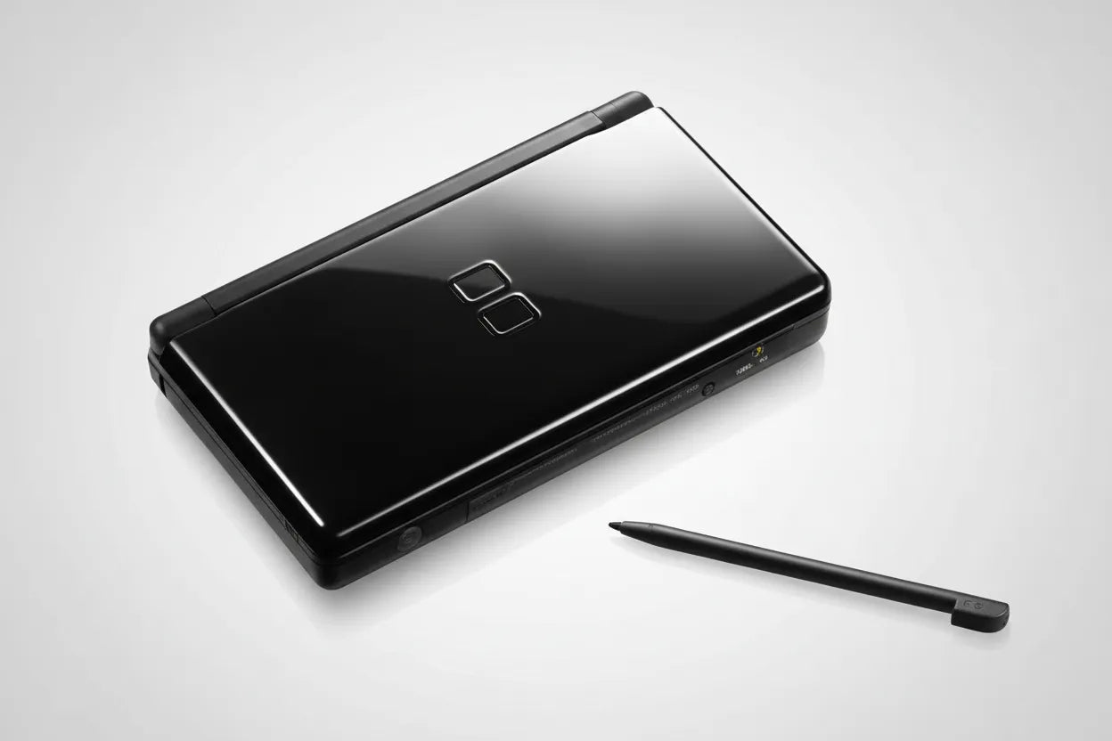 Modded DS Lite with charger cable and stylus - ready to play out of box