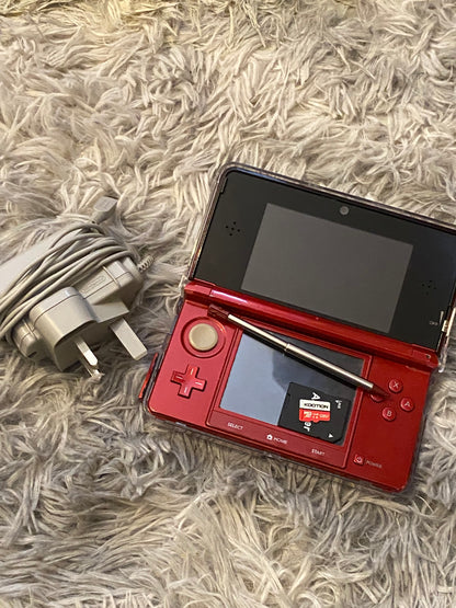 Flame Red Nintendo 3DS - Modded, 128GB SD
