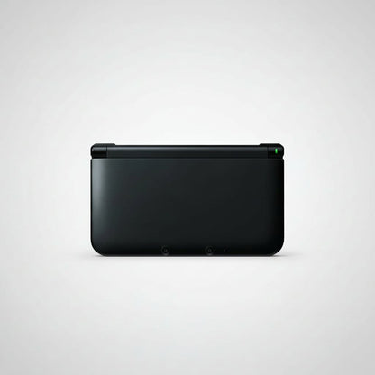 Black modified Nintendo 3DS XL with Luma3DS custom firmware and homebrew emulators
