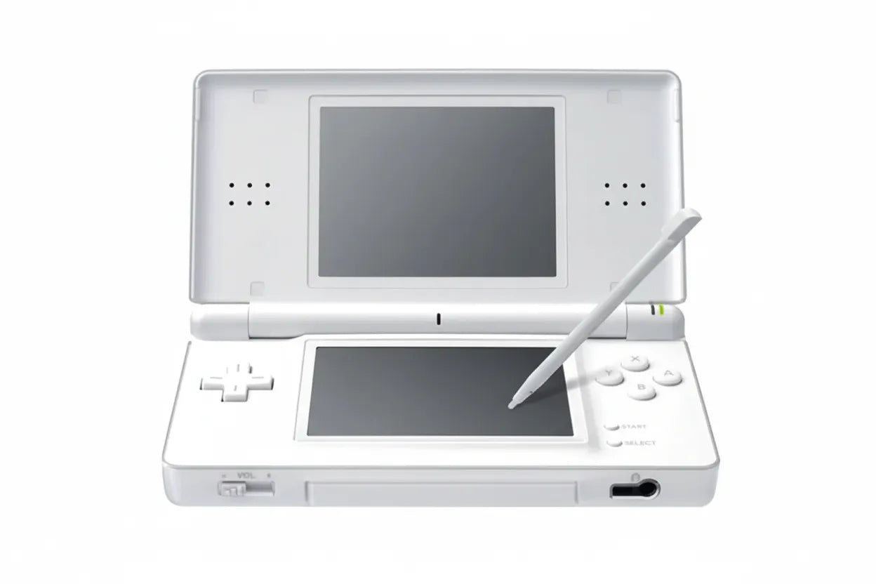 Pearl white Nintendo DS Lite modded - custom firmware and emulators preloaded