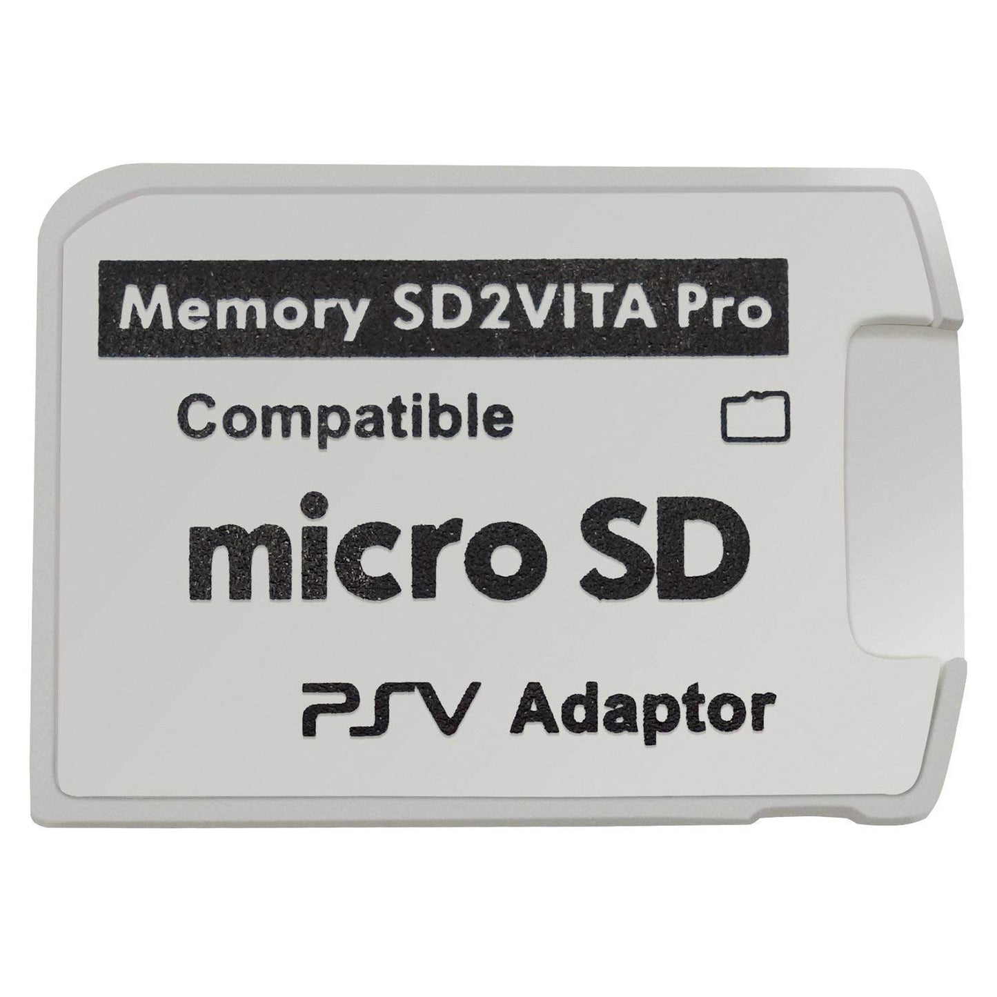 Memory SD2VITA Pro micro SD adapter for PSV on a white background SD2Vita adapter for Sony PS Vita, microSD memory card converter for expanded storage and modded PS Vita systems