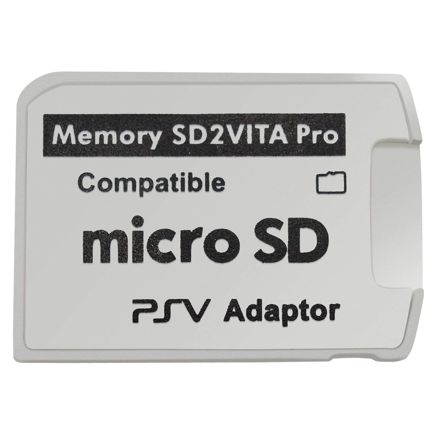Memory SD2VITA Pro micro SD adapter for PSV on a white background SD2Vita adapter for Sony PS Vita, microSD memory card converter for expanded storage and modded PS Vita systems