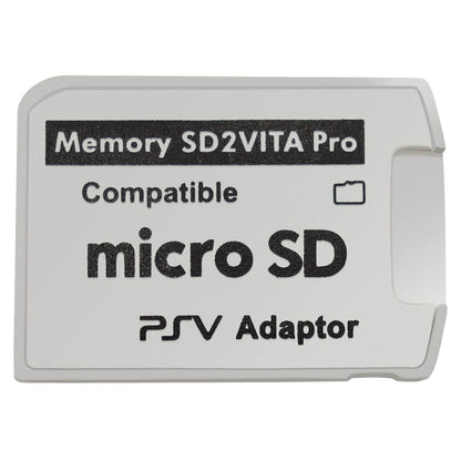 Memory SD2VITA Pro micro SD adapter for PSV on a white background SD2Vita adapter for Sony PS Vita, microSD memory card converter for expanded storage and modded PS Vita systems