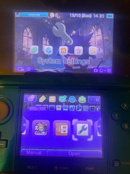 Aqua Blue Nintendo 3DS - Modded, 128GB SD