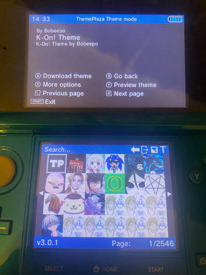 Aqua Blue Nintendo 3DS - Modded, 128GB SD