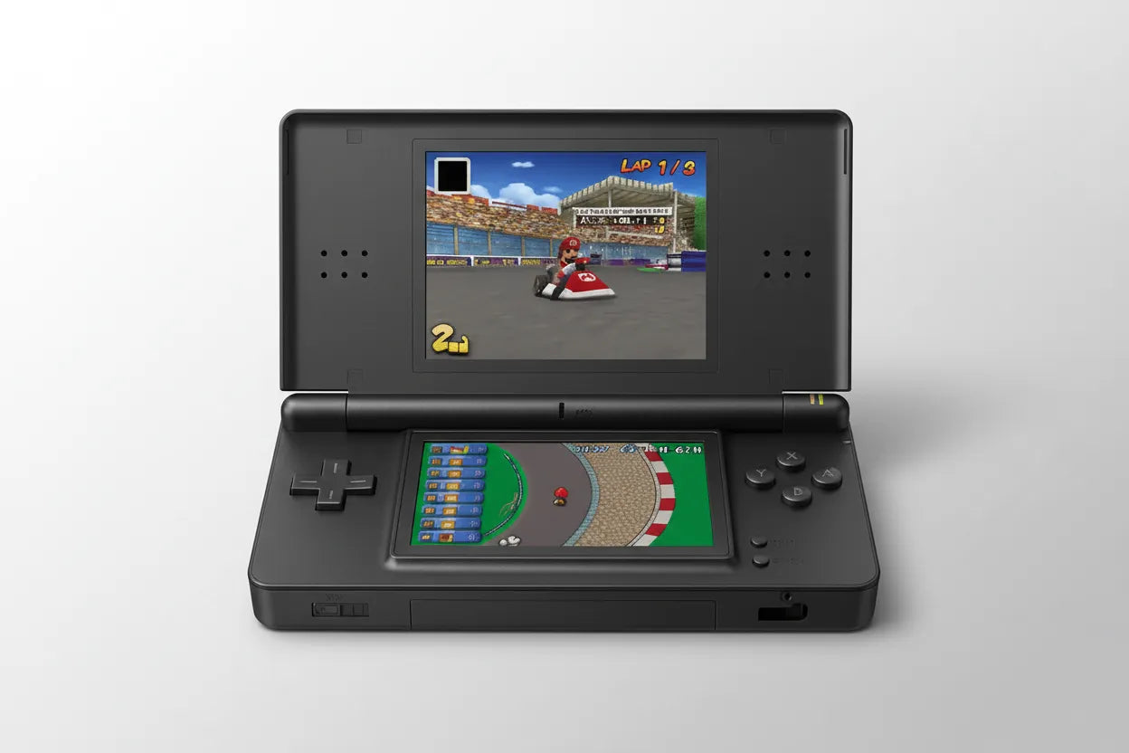 Green Nintendo DS Lite modded console open - 64GB/128GB/256GB SD card options