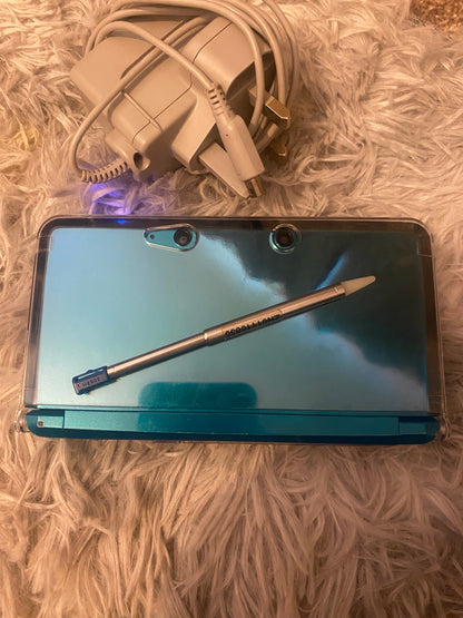Aqua Blue Nintendo 3DS - Modded, 128GB SD