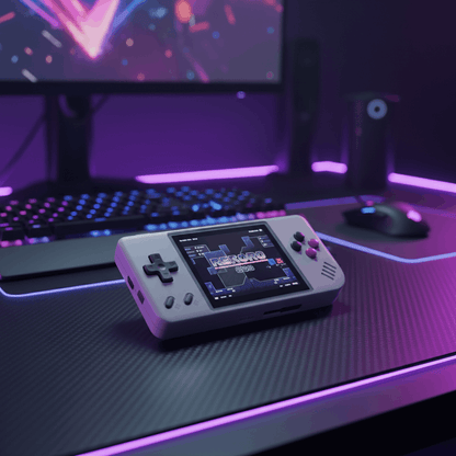 ANBERNIC RG28XX retro handheld console with 2.83 inch IPS screen - 5000+ pre-installed games, custom firmware, 64GB SD card included