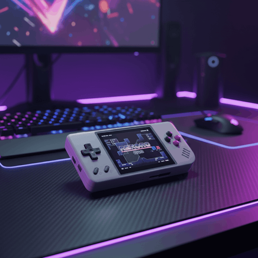 ANBERNIC RG28XX retro handheld console with 2.83 inch IPS screen - 5000+ pre-installed games, custom firmware, 64GB SD card included