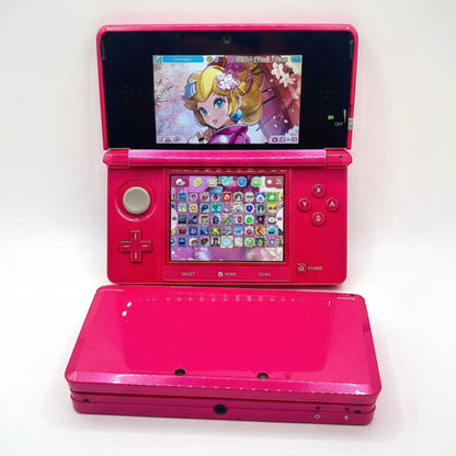 Modded Nintendo 3DS pink - custom firmware pre-installed retro games UK seller