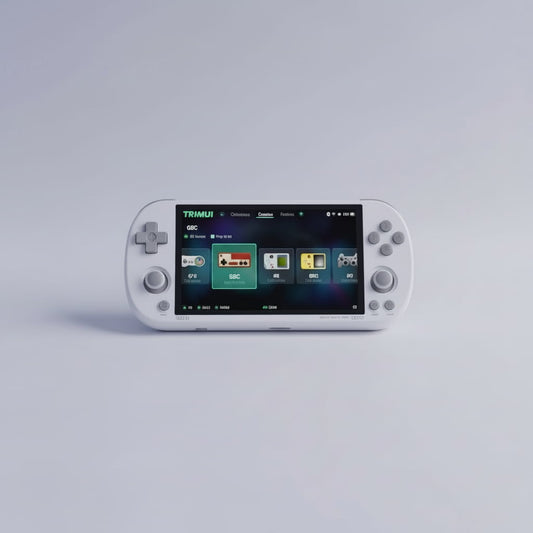 TRIMUI Smart Pro white handheld 64GB - retro gaming with preinstalled emulators and games
