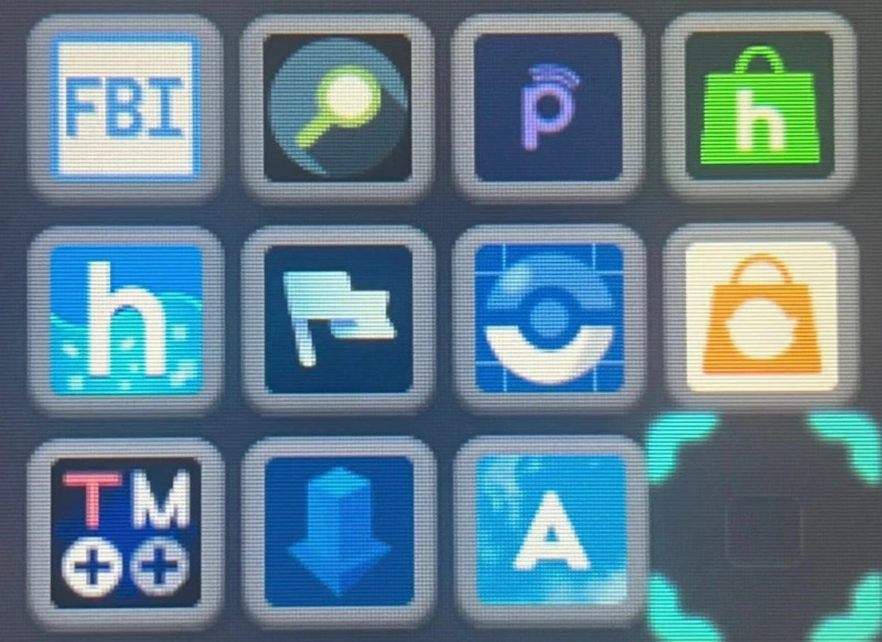 Collection of app icons on a grid with various designs and colors.
