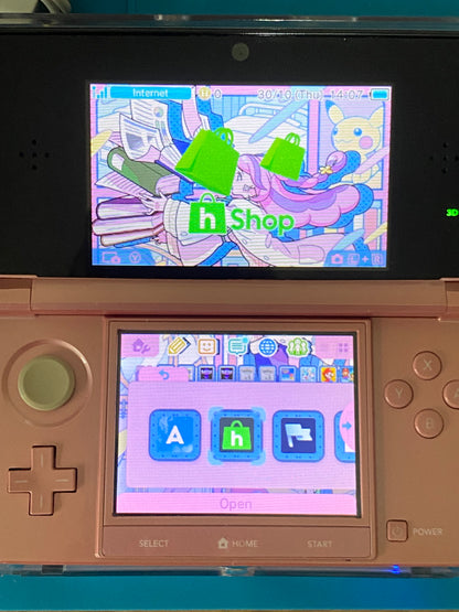 Pink Nintendo 3DS – Modded, 128GB SD