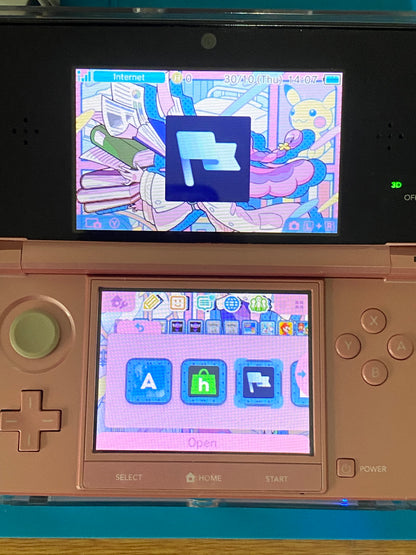 Pink Nintendo 3DS – Modded, 128GB SD