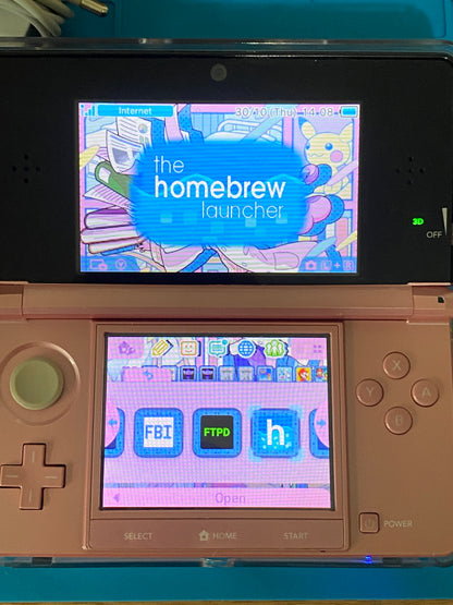 Pink Nintendo 3DS – Modded, 128GB SD
