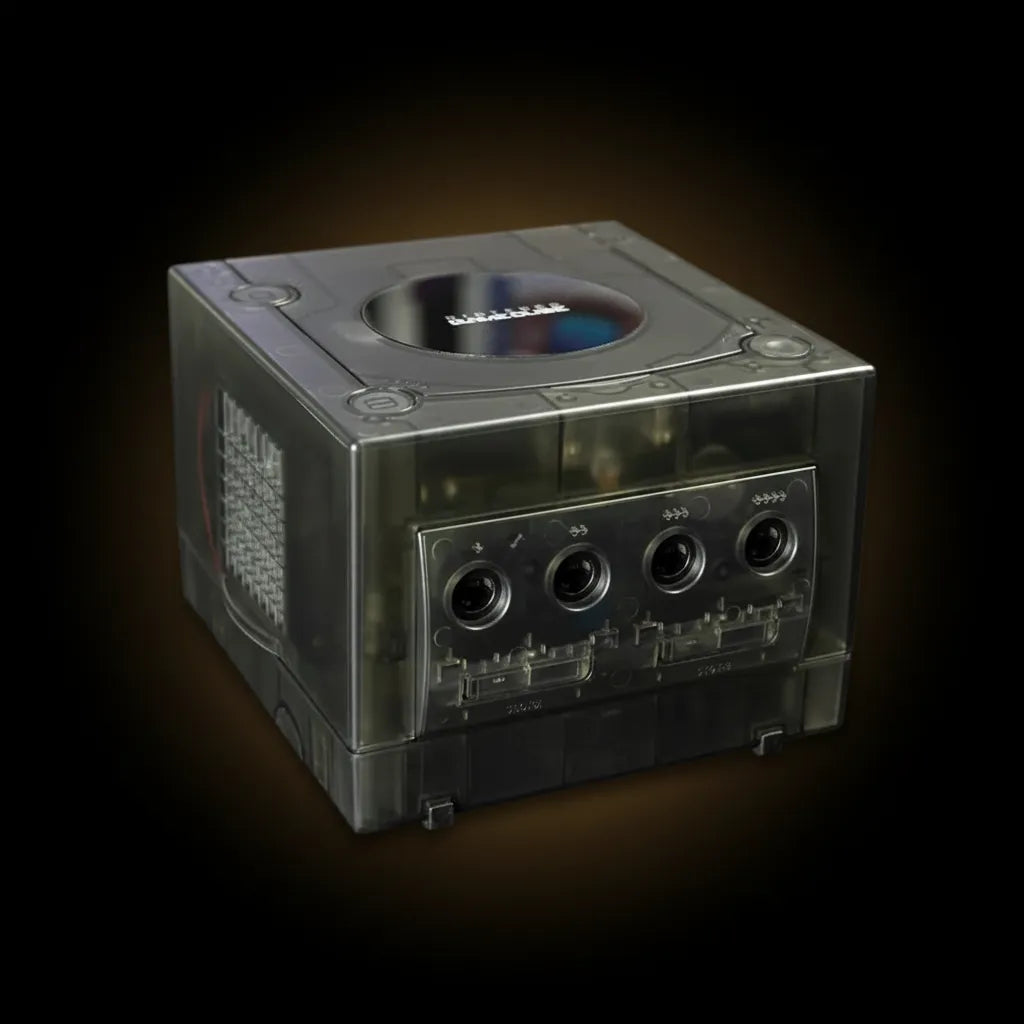 Modded Nintendo GameCube with cinematic lighting - ModxGaming custom retro console