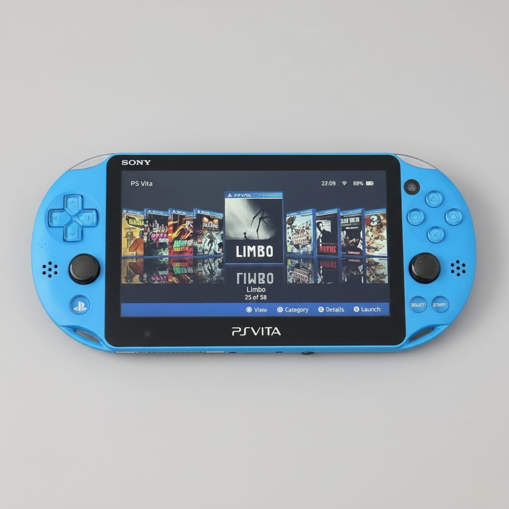 Blue PS Vita modded - pre-loaded games, custom firmware ready, 64-256GB available, UK seller