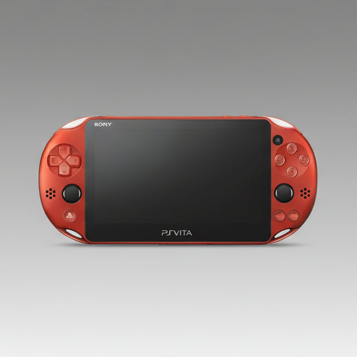 Red modded PS Vita - retro gaming portable console, pre-installed games, 64-256GB UK
