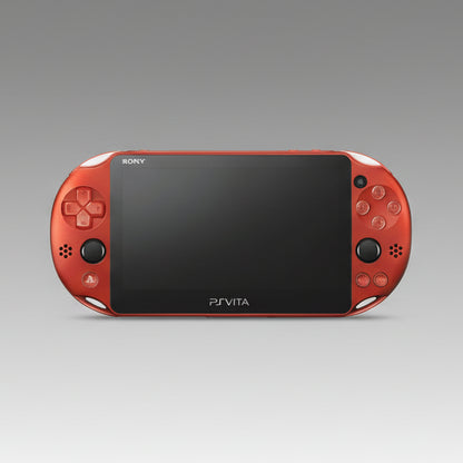 Red modded PS Vita - retro gaming portable console, pre-installed games, 64-256GB UK
