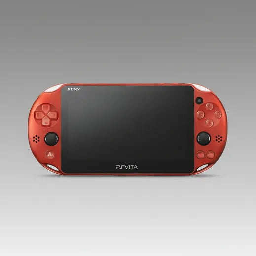 Red modded PS Vita - retro gaming portable console, pre-installed games, 64-256GB UK
