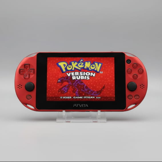 Red PS Vita modded - custom firmware handheld, pre-installed games, 64-256GB, warranty included
