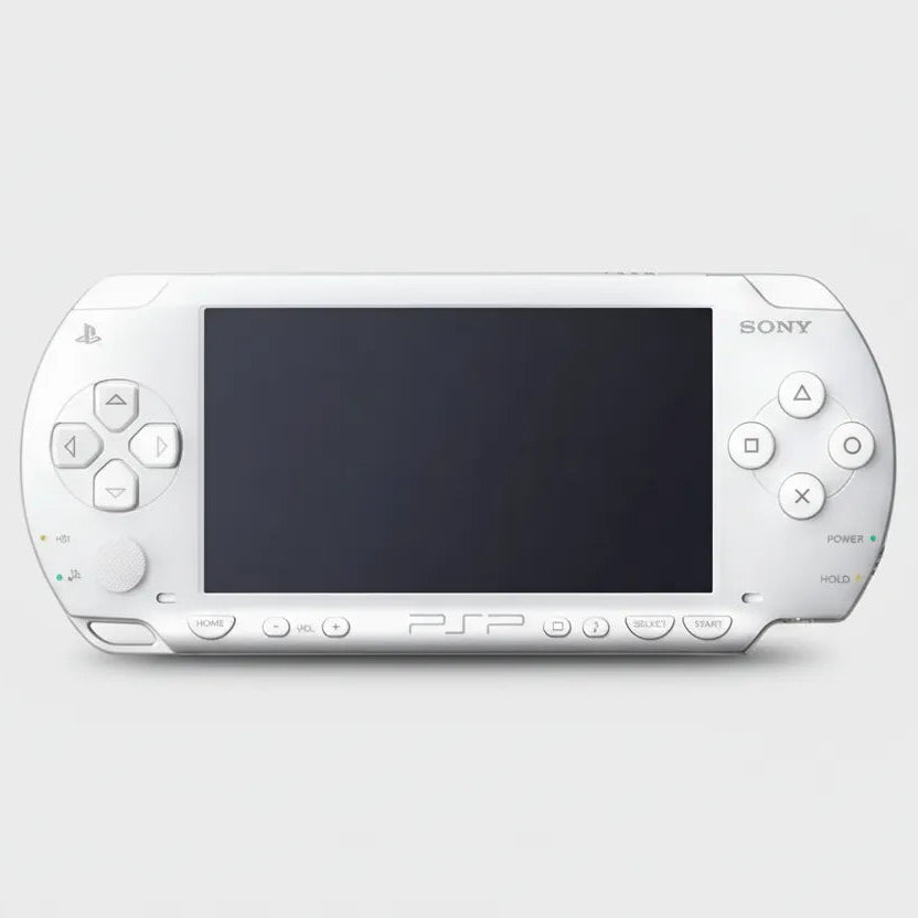 White PSP-1000 modded handheld - 64-256GB storage, custom firmware, ready to ship UK
