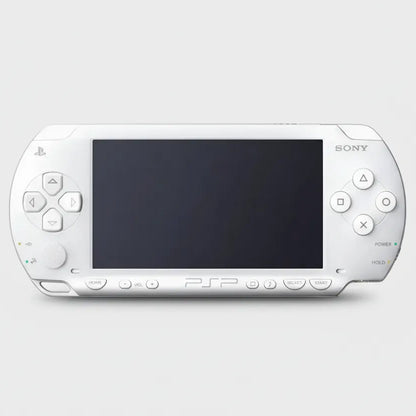 White PSP-1000 modded handheld - 64-256GB storage, custom firmware, ready to ship UK
