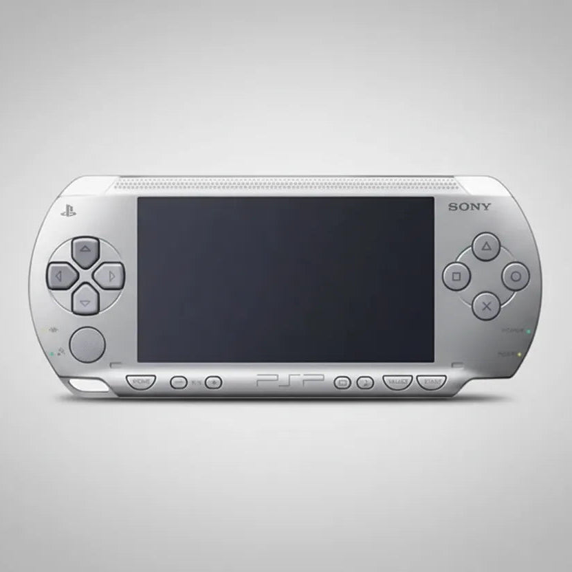 Silver Sony PSP-1000 modded handheld - CFW installed, emulators pre-loaded, free UK shipping
