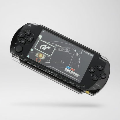 Black Sony PSP-1000 with CFW - emulators and retro games pre-installed, ready to play
