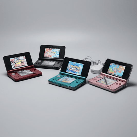 Nintendo 3DS color options - all modded 3DS variants with CFW, 64-256GB storage, pre-installed games and emulators