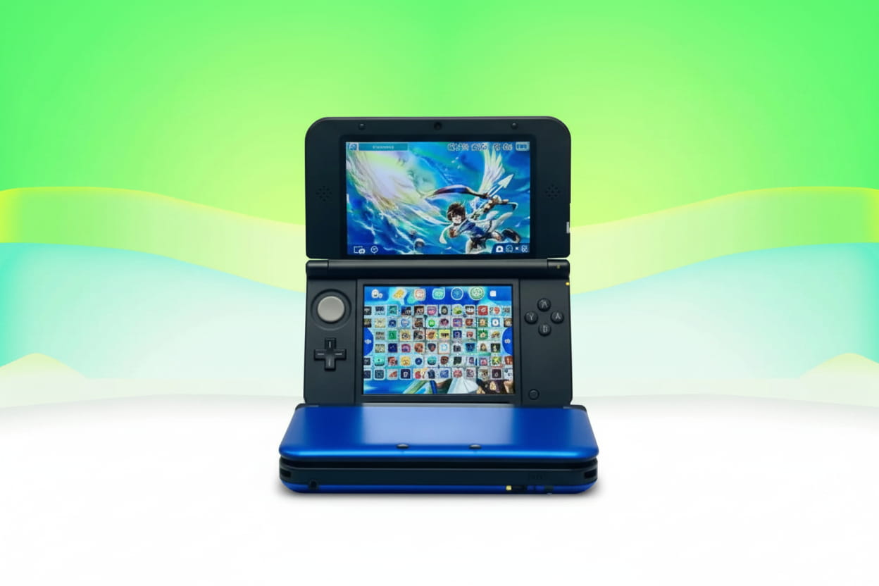 Modded Nintendo 3DS XL blue - custom firmware pre-installed 1000+ games ready to play UK seller