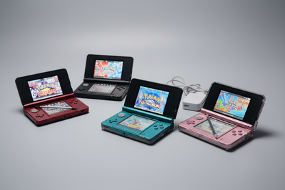 Nintendo 3DS color options - all modded 3DS variants with CFW, 64-256GB storage, pre-installed games and emulators