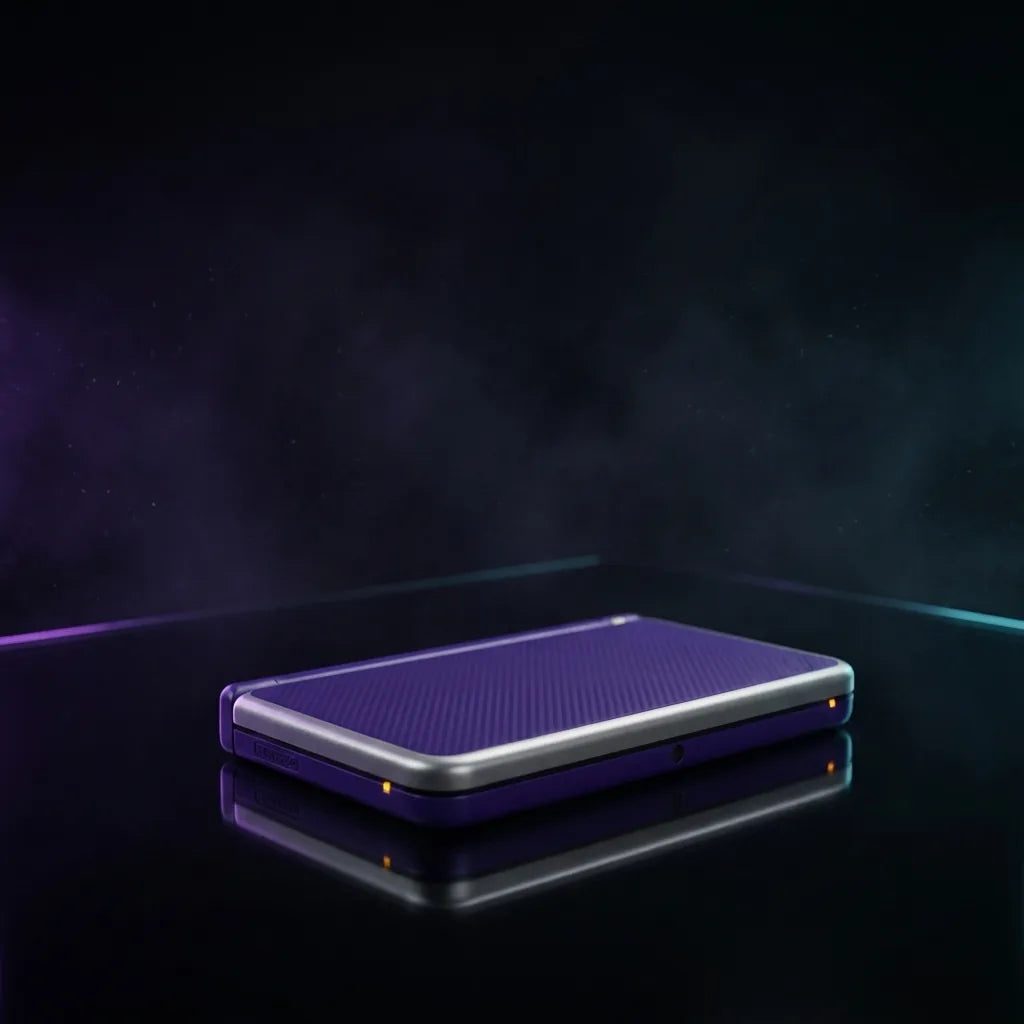 Amethyst Nebula New 2DS XL replacement shell in purple carbon with silver trim - ModxGaming UK