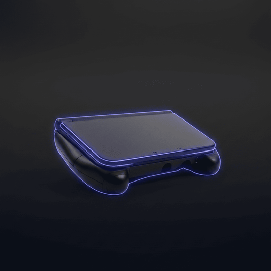 PS Vita ergonomic grip accessory with blue rim light on dark background – ModxGaming