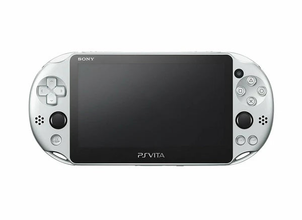 Sony PS Vita gaming console on a white background White modded PS Vita with upgraded 128GB storage handheld gaming console. White Sony PS Vita handheld console with custom firmware, pre-installed games, emulators, and 128GB SD card.