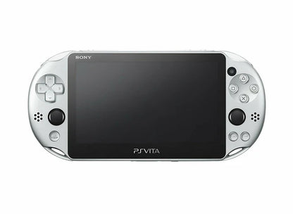 Sony PS Vita gaming console on a white background White modded PS Vita with upgraded 128GB storage handheld gaming console. White Sony PS Vita handheld console with custom firmware, pre-installed games, emulators, and 128GB SD card.