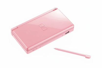 Pink DS Lite with stylus - modded handheld gaming console ready to play