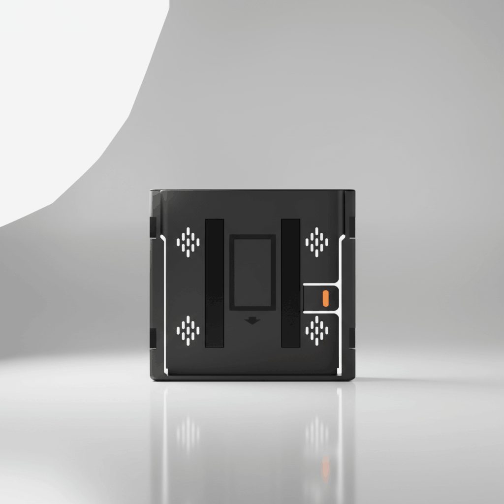 Flip Grip front view showing Joy-Con rails and microSD slot – easy snap-on vertical bracket for Switch and Switch OLED UK