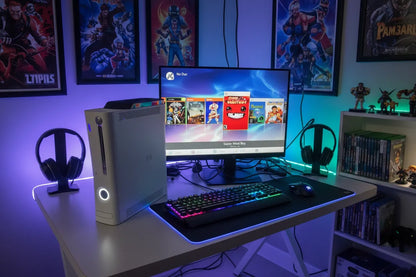 Xbox 360 modded console gaming setup with custom firmware, pre-installed games and retro emulators