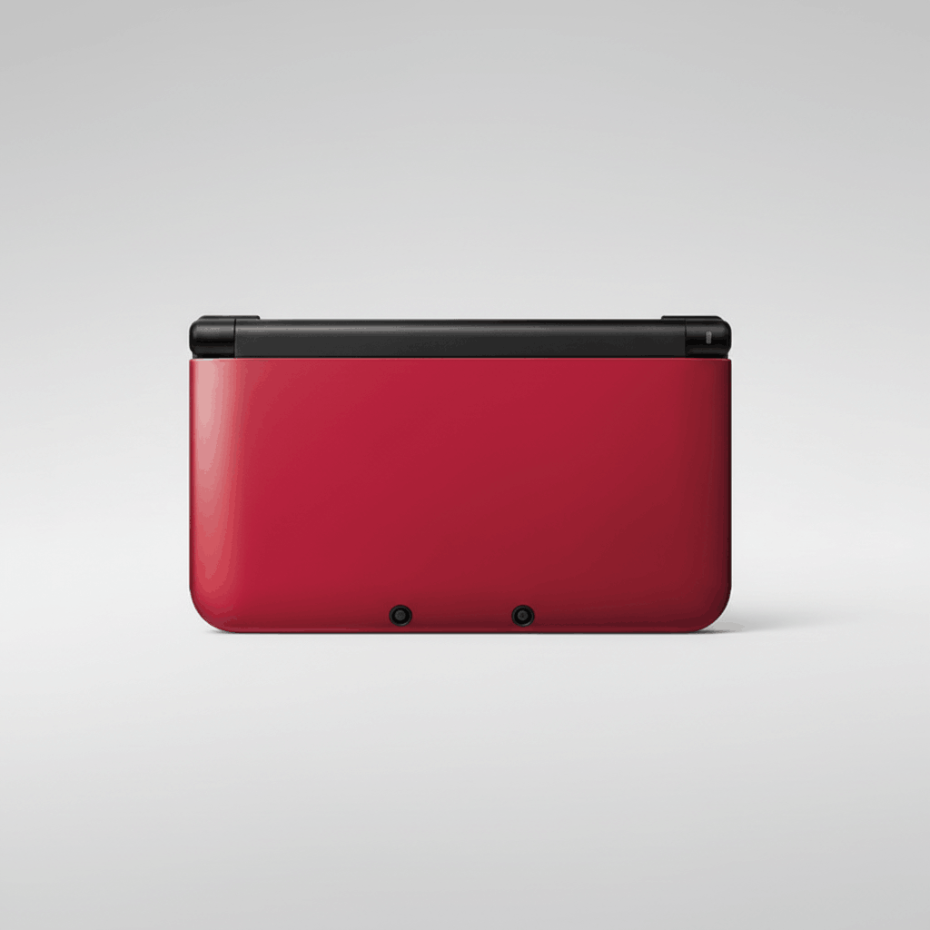 3DS XL Red console with custom firmware, emulators, and 64GB-256GB SD card pre-installed games