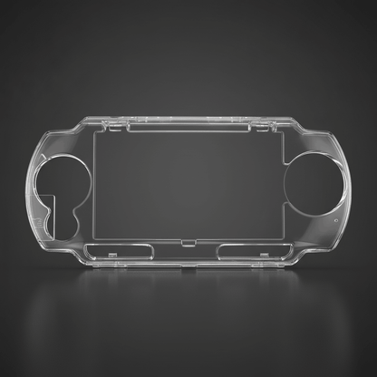 Black PSP protective case detail view hard shell cover for Sony Vita gaming console

