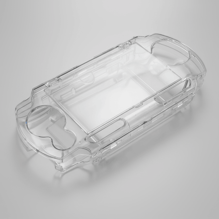 Crystal clear PS Vita case close-up view transparent protective cover for PlayStation Vita handheld