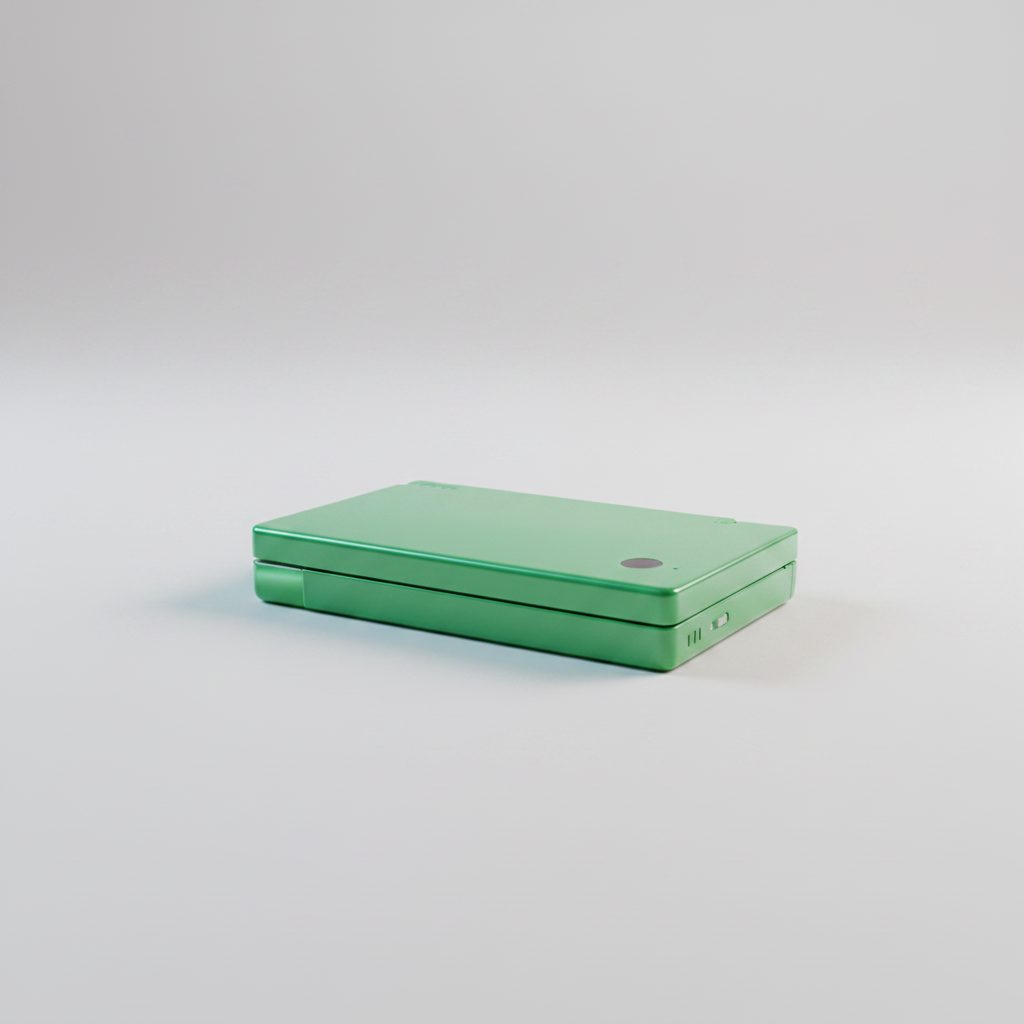 Jade Venom DSi replacement shell in deep green shown angled on a soft grey background