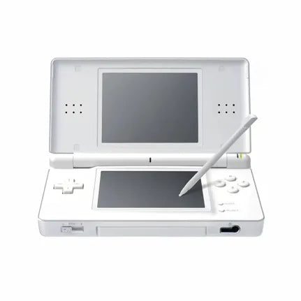 Polar White modded DS Lite open with stylus, custom firmware and preloaded games included – ModxGaming UK